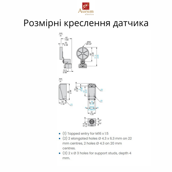XCKP2139P16 КІНЦ. ВИМИКАЧ РОЛИК XCKP2139P16 фото