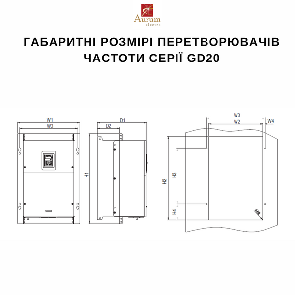 GD20-090G-4 Перетворювач частоти 90 кВт 380В 3ф. серії GD20 GD20-090G-4 фото